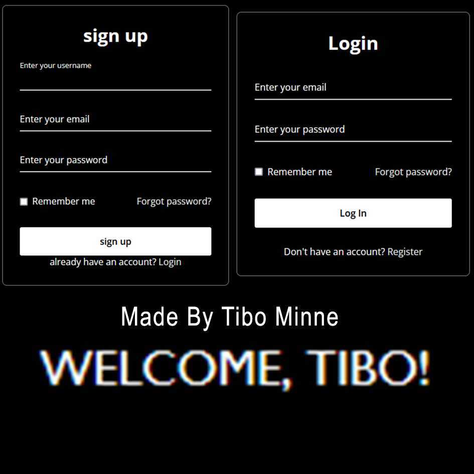 Login / Signin (HTML JS)